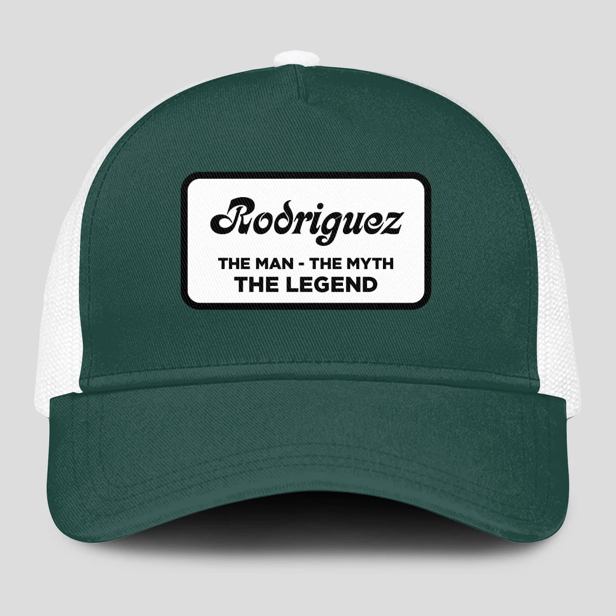 The Man The Myth The Legend Green And White Mesh Cap RODRIGUEZ 13K1 C198PF