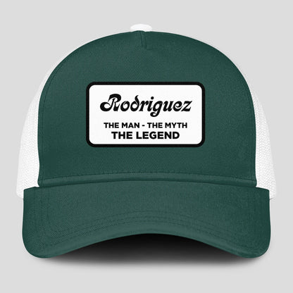 The Man The Myth The Legend Green And White Mesh Cap RODRIGUEZ 13K1 C198PF