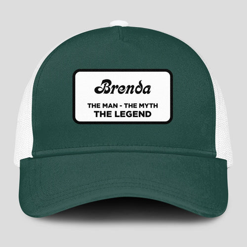 The Man The Myth The Legend Green And White Mesh Cap BRENDA 13K1 C198PF