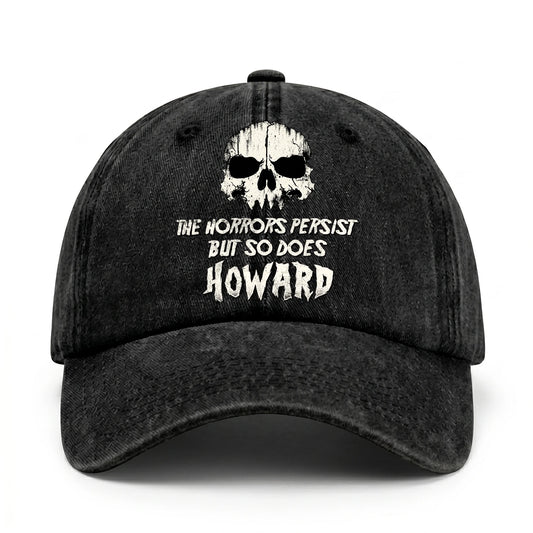 The Horrors Persist But So Does Your Name Cool Skull Washed Cap HOWARD 13K1 C134PF