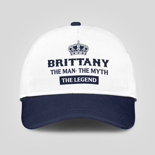 The Man The Myth The Legend King Crown Blue And White Cap BRITTANY 13K1 C147PF