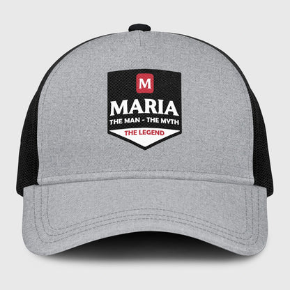 The Man The Myth The Legend Gray Mesh Cap MARIA 13K1 C189PF