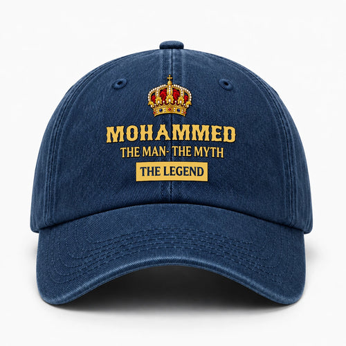 The Man The Myth The Legend King Crown Washed Cap MOHAMMED 13K1 C146PF