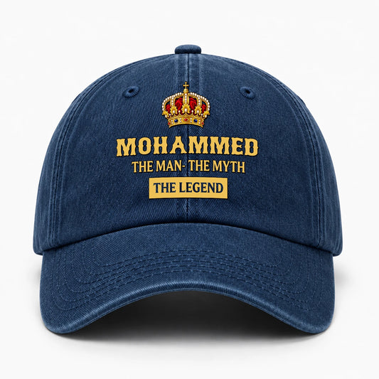 The Man The Myth The Legend King Crown Washed Cap MOHAMMED 13K1 C146PF