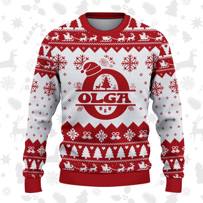 OLGA Personalized Christmas Pajama Set - Holiday Gift Outfit 13K1-CR2