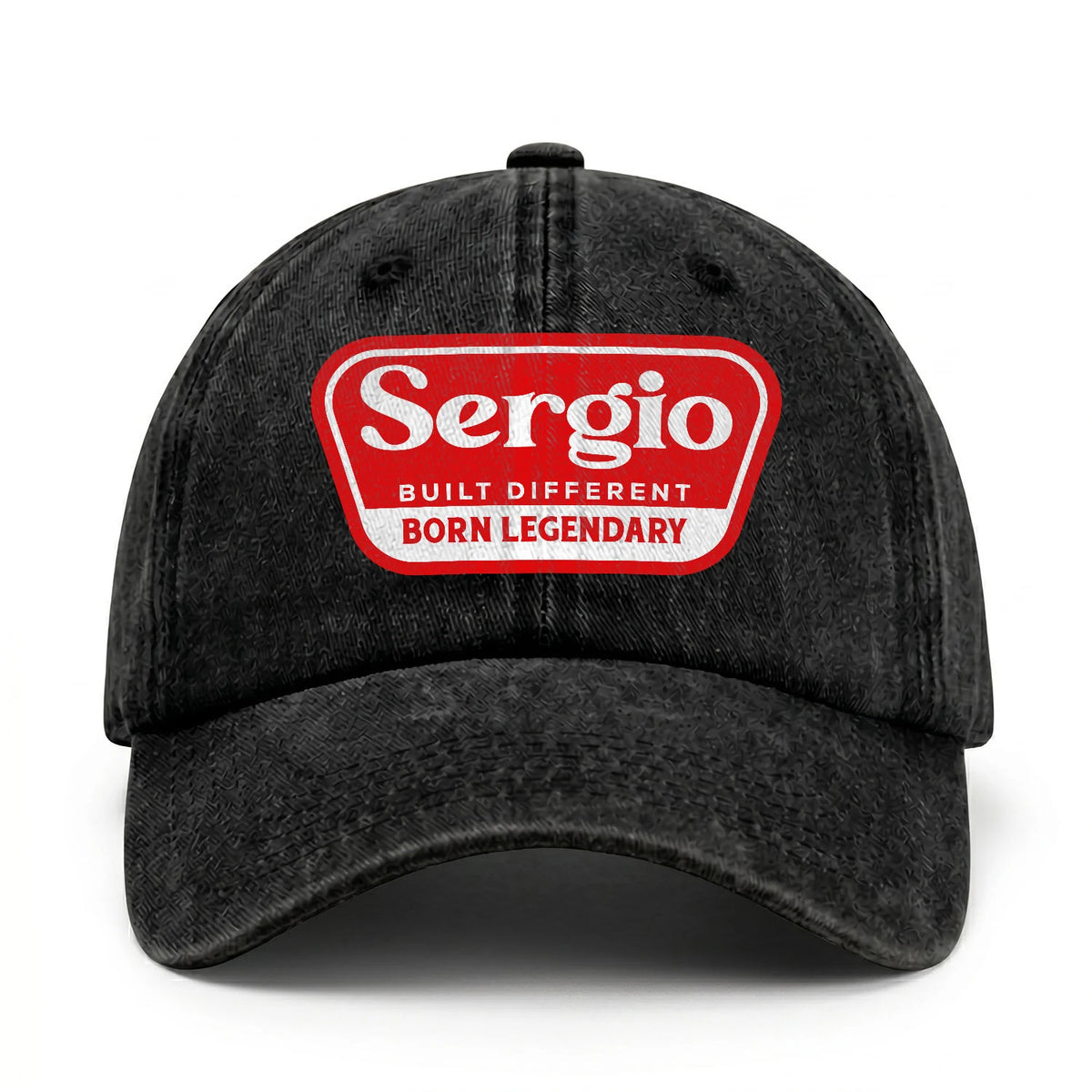 Built Different Born Legendary Red Logo Washed Cap SERGIO 13K1 C63PF