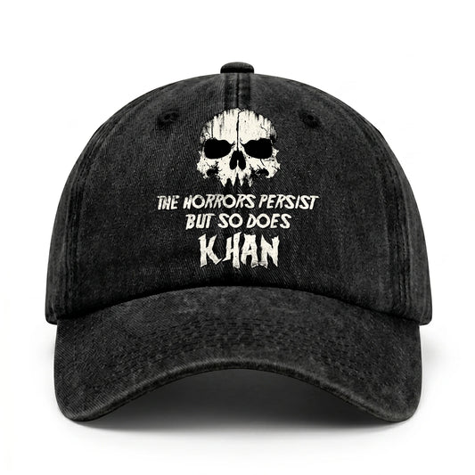 The Horrors Persist But So Does Your Name Cool Skull Washed Cap KHAN 13K1 C134PF