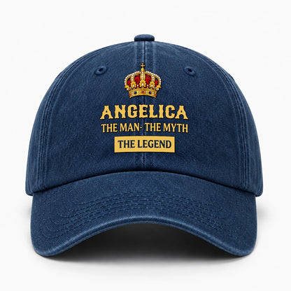 The Man The Myth The Legend King Crown Washed Cap ANGELICA 13K1 C146PF