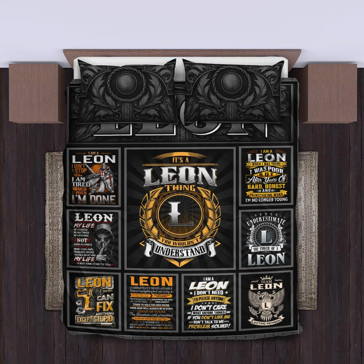 LEON Limited Edition Personalized Bedding Set 13K1-BS2