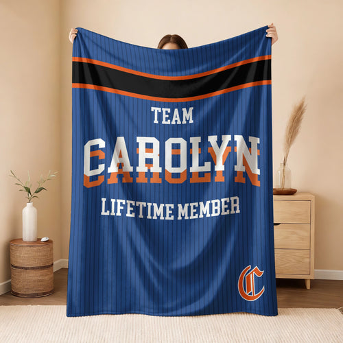 Team Your Name Lifetime Member Basketball Fleece Blanket CAROLYN 13K1 BK47