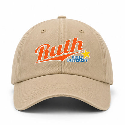 Your Name Built Different Logo Washed Cap RUTH 13K1 C56PF