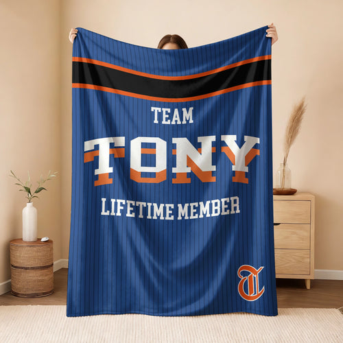 Team Your Name Lifetime Member Basketball Fleece Blanket TONY 13K1 BK47