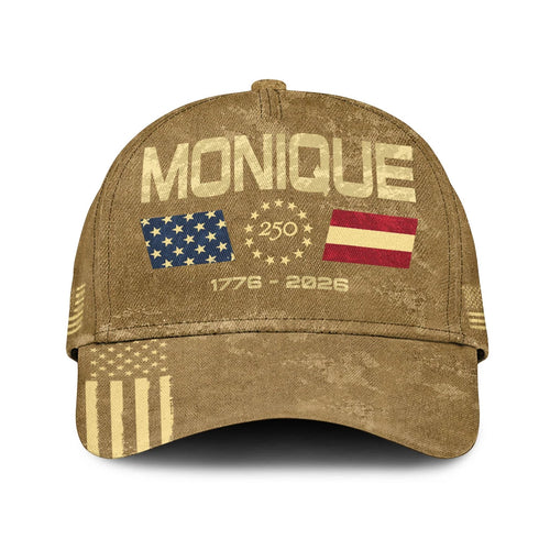 MONIQUE 13K1-C14PF 250th Anniversary Patriotic Baseball Cap 1776–2026