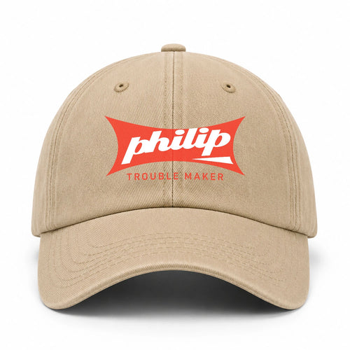 Trouble Maker Red Logo Washed Cap PHILIP 13K1 C78PF