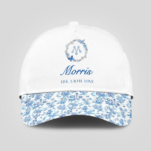 Live Laugh Love Blue Flowers Cap MORRIS 13K1 C50PF