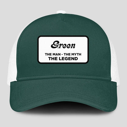 The Man The Myth The Legend Green And White Mesh Cap GREEN 13K1 C198PF