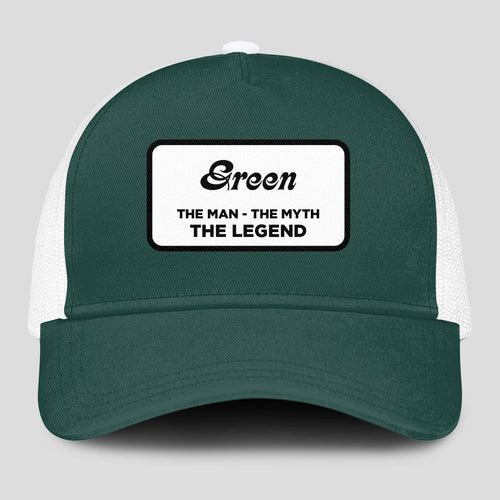 The Man The Myth The Legend Green And White Mesh Cap GREEN 13K1 C198PF