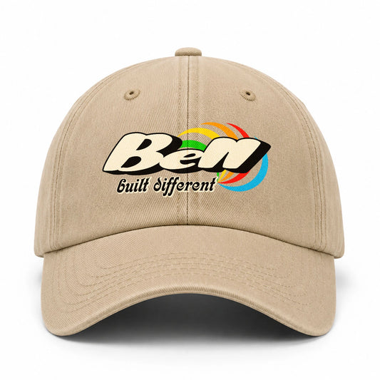 Your Name Built Different Retro Washed Cap BELL 13K1 C55PF