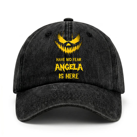 Have No Fear Your Name Is Here Jack O' Lantern Washed Cap ANGELA 13K1 C135PF