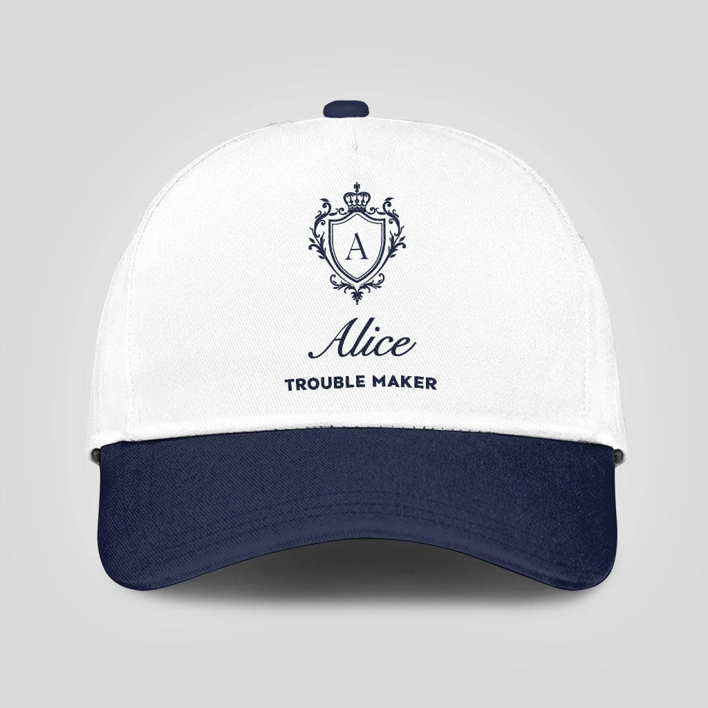 Trouble Maker Funny Blue And White Cap ALICE 13K1 C152PF