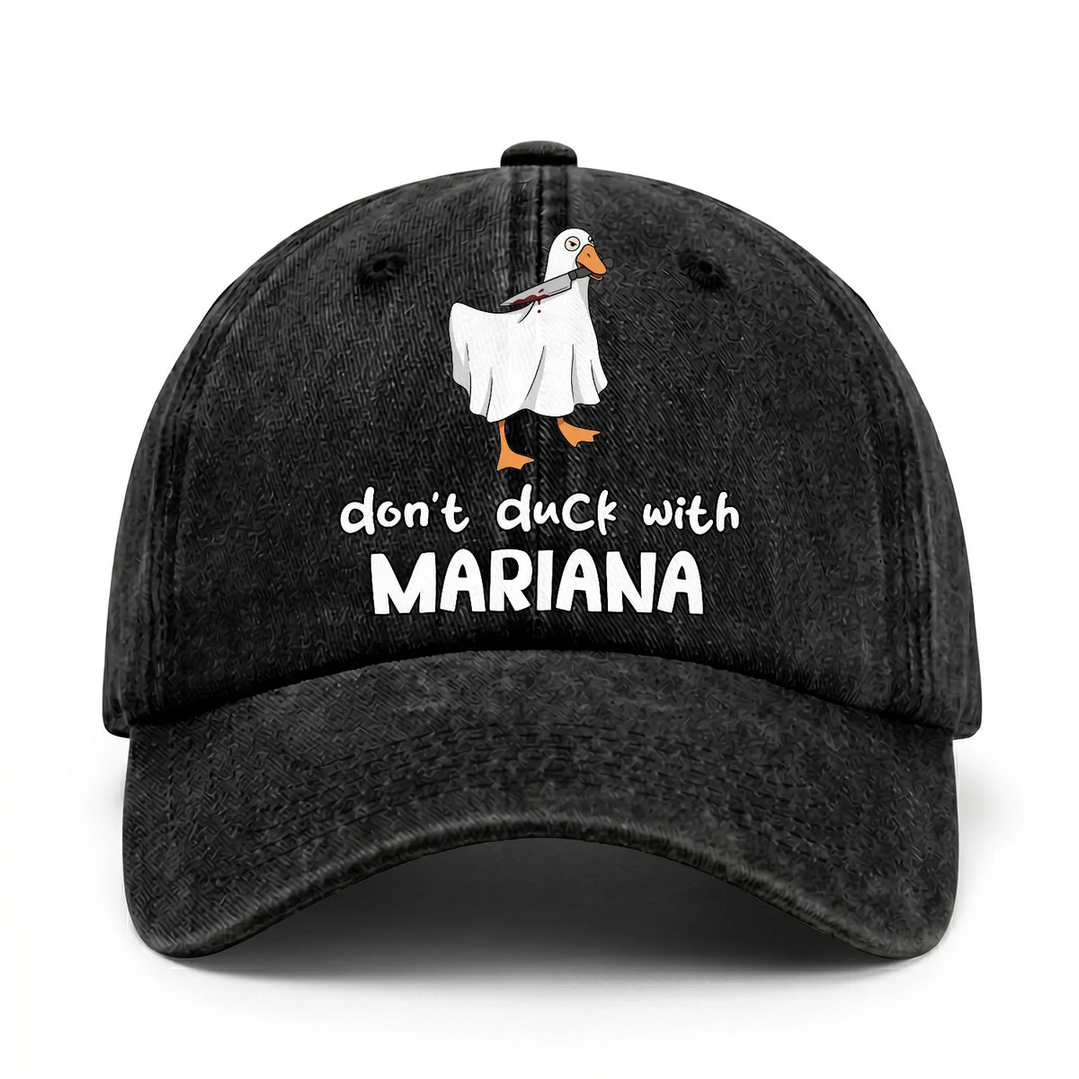 Don't Duck With Your Name Funny Washed Cap MARIANA 13K1 C129PF