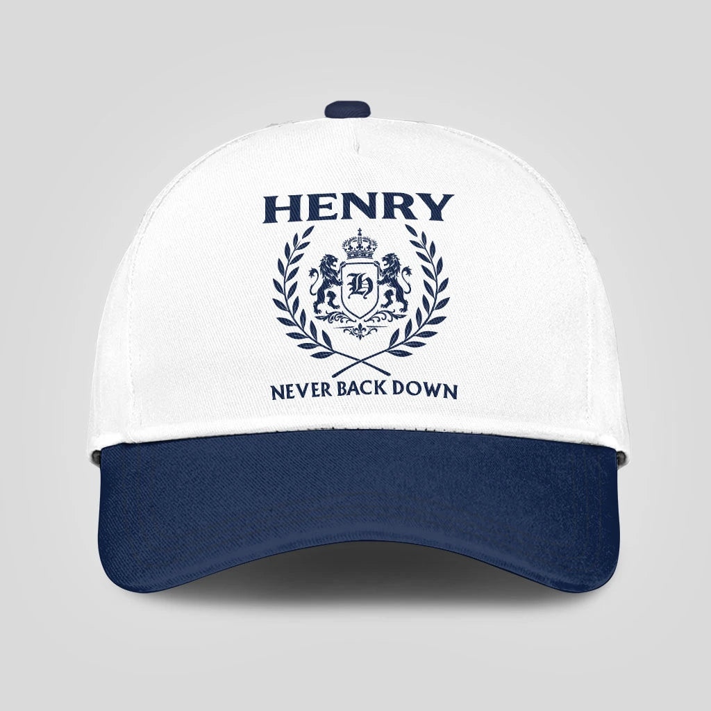 Never Back Down Blue And White Cap HENRY 13K1 C59PF