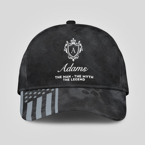 The Man The Myth The Legend America Black Camo Cap ADAMS 13K1 C173PF