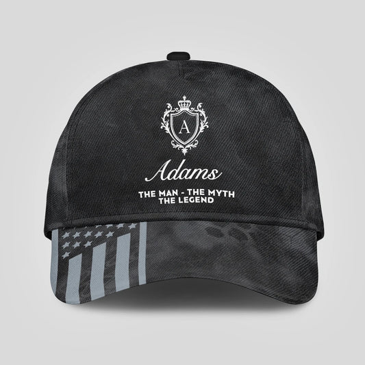 The Man The Myth The Legend America Black Camo Cap ADAMS 13K1 C173PF