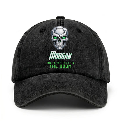 The Fear The Fate The Doom Skull Washed Cap MORGAN 13K1 C99PF