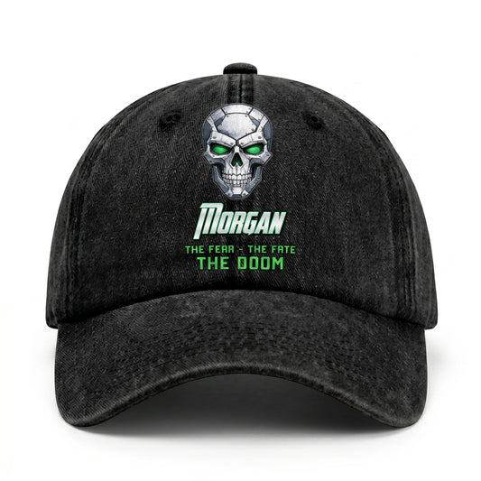 The Fear The Fate The Doom Skull Washed Cap MORGAN 13K1 C99PF