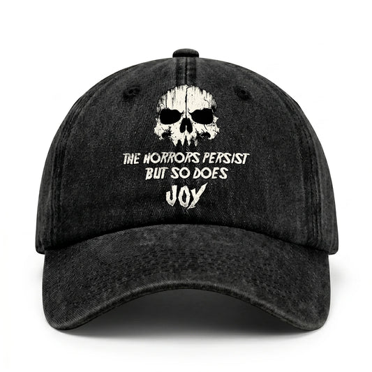 The Horrors Persist But So Does Your Name Cool Skull Washed Cap JOY 13K1 C134PF