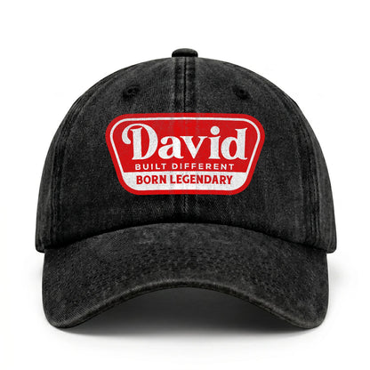 Built Different Born Legendary Red Logo Washed Cap DAVID 13K1 C63PF