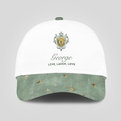 Live Laugh Love Stars And Moon Green Cap GEORGE 13K1 C124PF