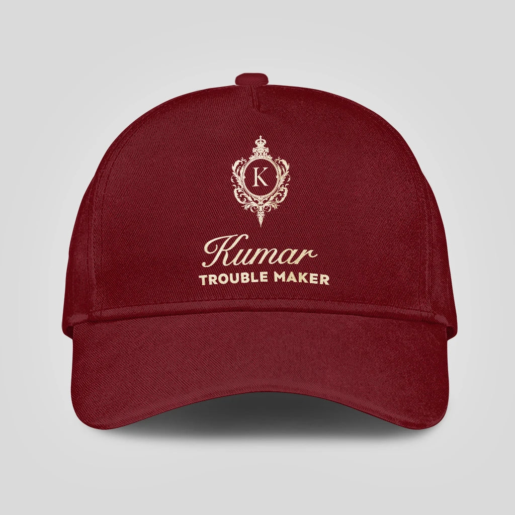 Trouble Maker Funny Royal Burgundy Cap KUMAR 13K1 C158PF