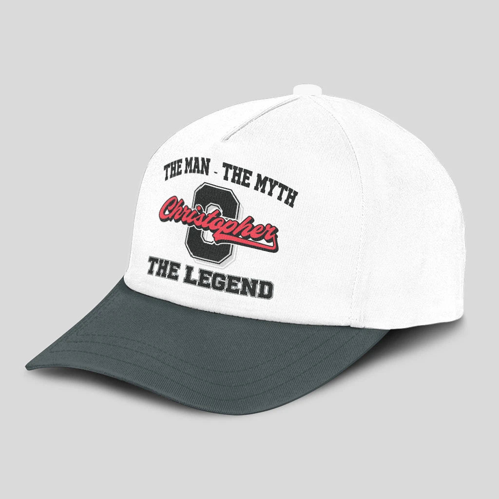 The Man The Myth The Legend Custom Initial Letter And Name Cap CHRISTOPHER 13K1 C38PF