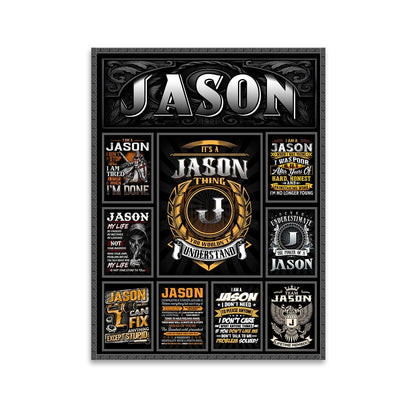 JASON Personalized Sponge Floor Mat – Custom Printed Home Decor 13K1-AR2