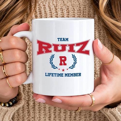 Team Your Name Lifetime Member Sporty Mug RUIZ 13K1 MG09