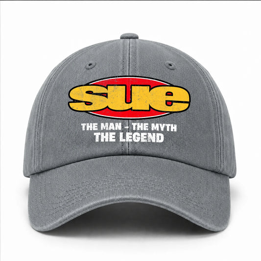 The Man The Myth The Legend Vintage Logo Washed Cap SUE 13K1 C162PF