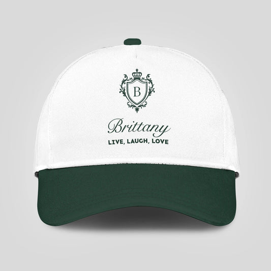 Live Laugh Love Elegant Blue And White Cap BRITTANY 13K1 C90PF
