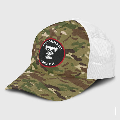 Keep Calm & Let Your Name Handle It Camo Mesh Cap TOP 13K1 C209PF
