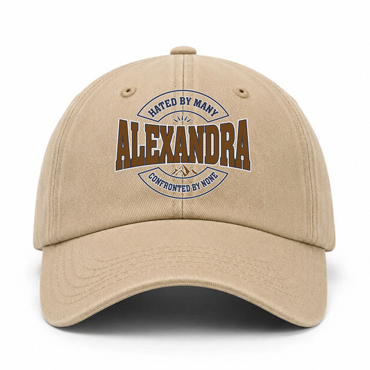 Hated By Many Confronted By None Washed Cap ALEXANDRA 13K1 C36PF