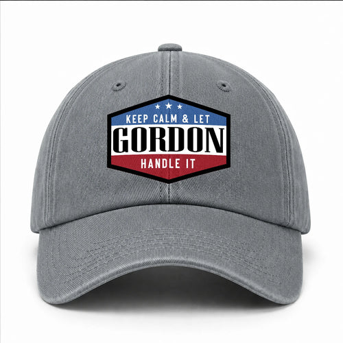 Keep Calm & Let Your Name Handle It Washed Cap GORDON 13K1 C87PF