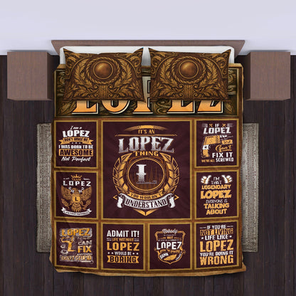 LOPEZ Limited Edition Personalized Bedding Set 13K1-BS3