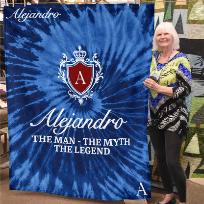 The Man The Myth The Legend Blue Waves Fleece Blanket ALEJANDRO 13K1 BK11
