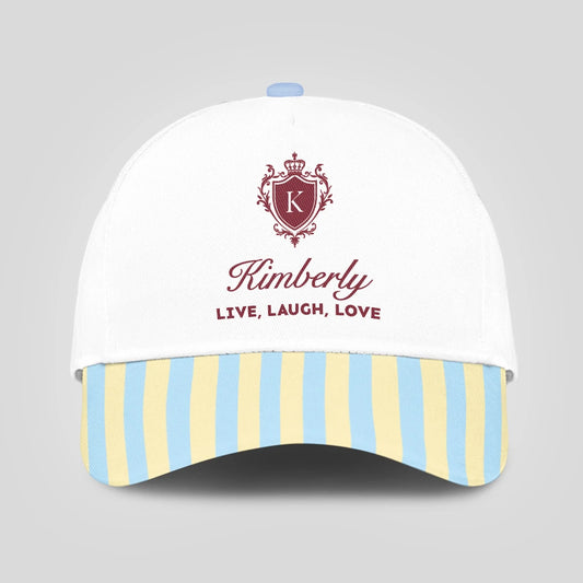 Live Laugh Love Blue And Yellow Luxury Cap KIMBERLY 13K1 C121PF
