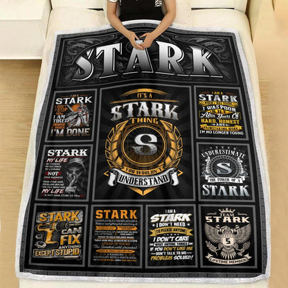 STARK Personalized Blanket | Custom Name Cozy Throw Gift 13K5-BK2