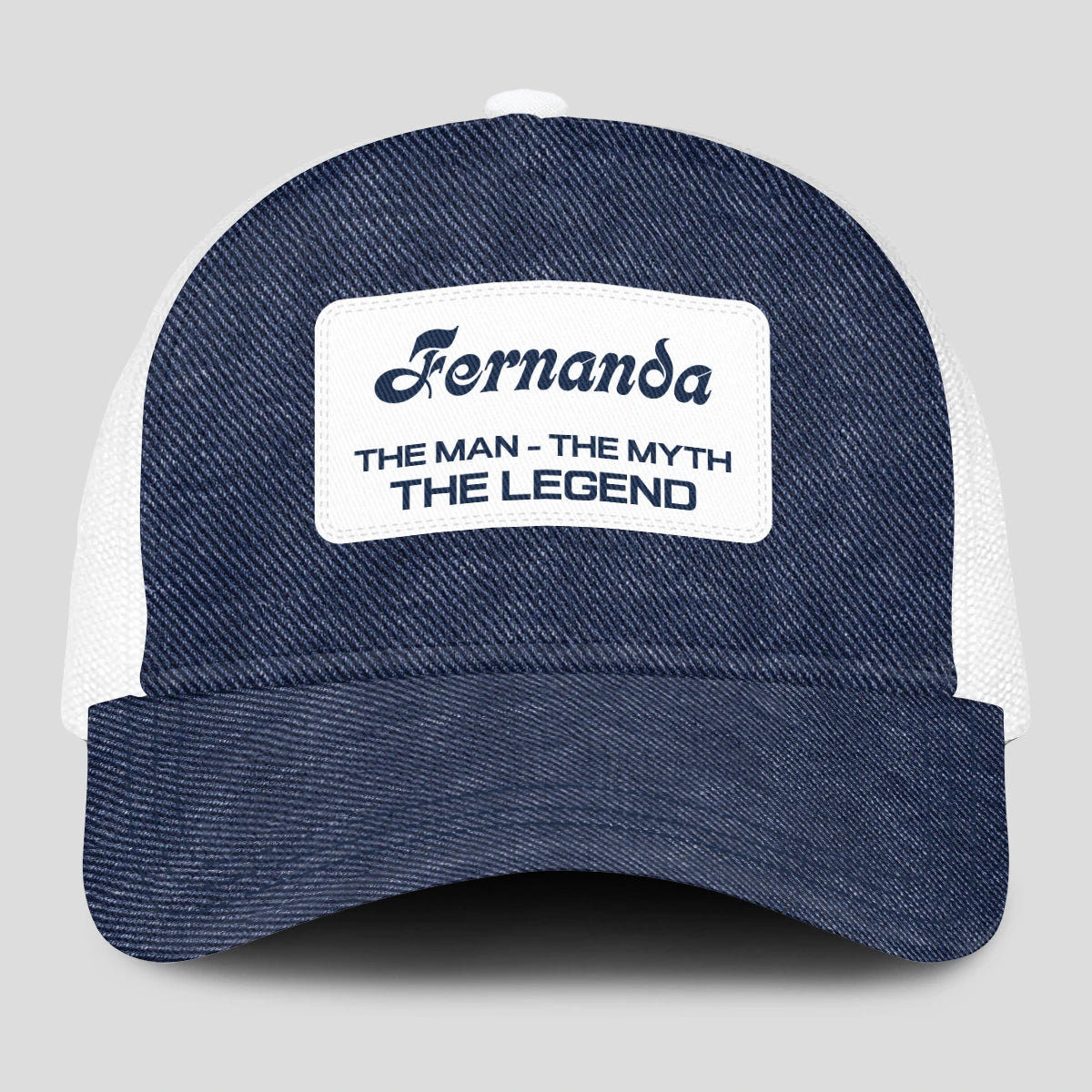 The Man The Myth The Legend Blue Denim Mesh Cap FERNANDA 13K1 C194PF