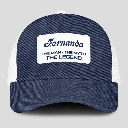 The Man The Myth The Legend Blue Denim Mesh Cap FERNANDA 13K1 C194PF
