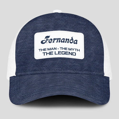 The Man The Myth The Legend Blue Denim Mesh Cap FERNANDA 13K1 C194PF