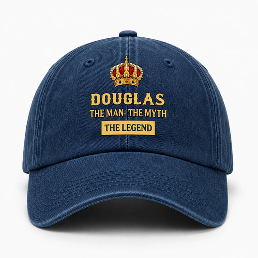The Man The Myth The Legend King Crown Washed Cap DOUGLAS 13K1 C146PF